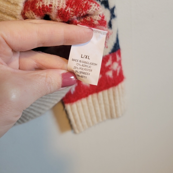 Reindeer Cardigan Sweater Size L/XL - Picture 5 of 6